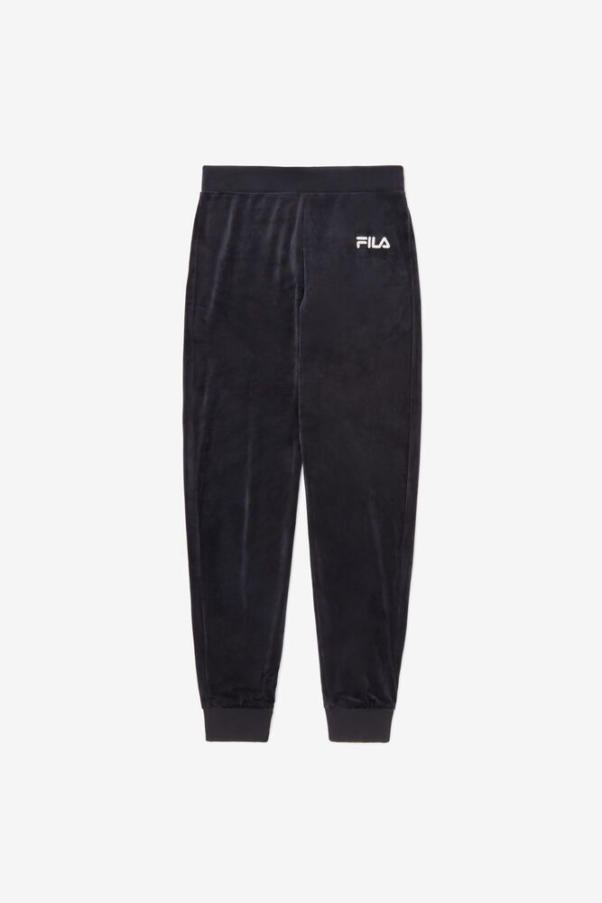 Fila Sara Velour Jogger Pants Black - Womens - 02198SXAH